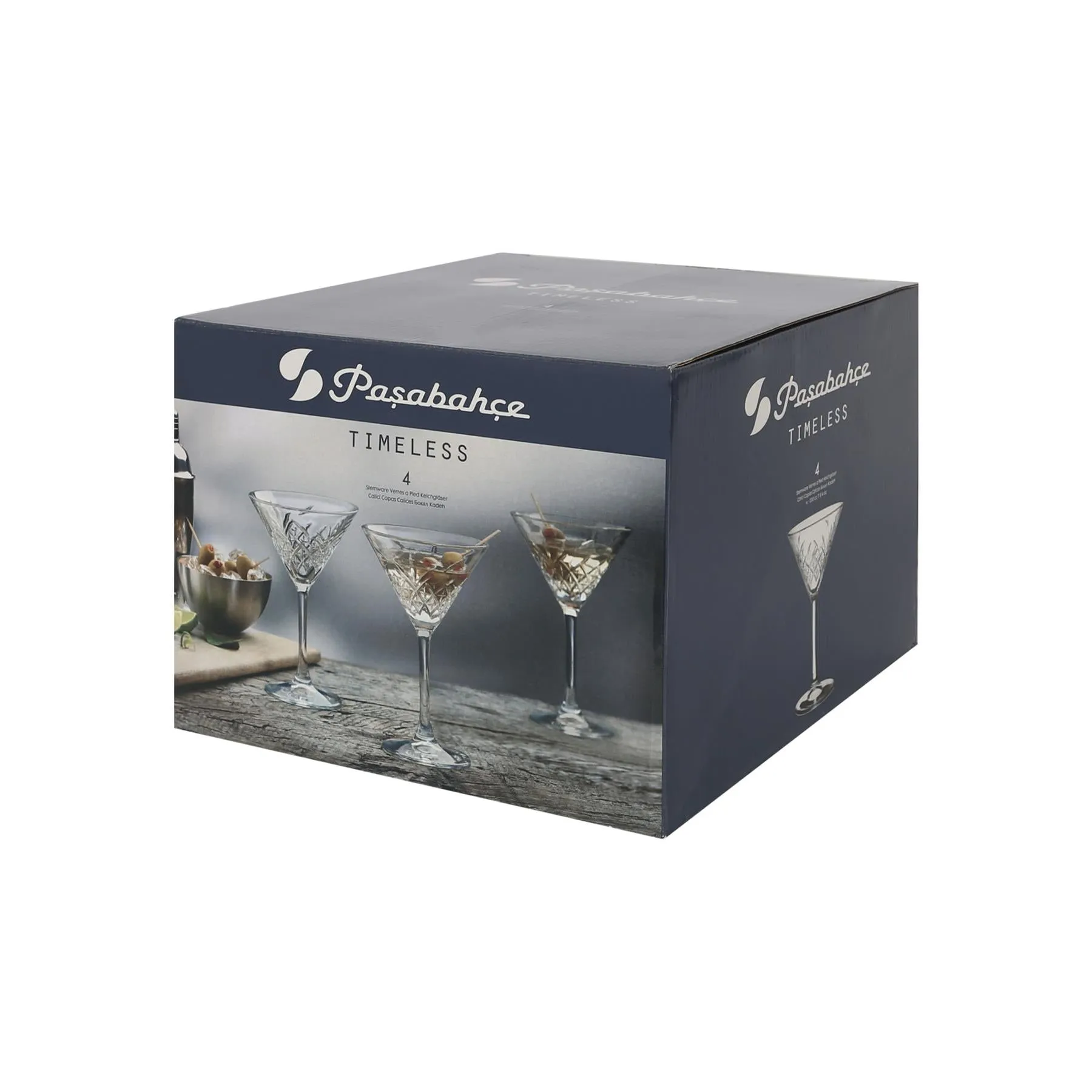 230ml Timeless Martini Glasses - Pack of Four - By Pasabahce