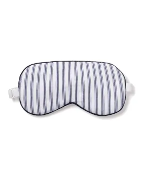 Adult's Twill Sleep Mask in Navy French Ticking