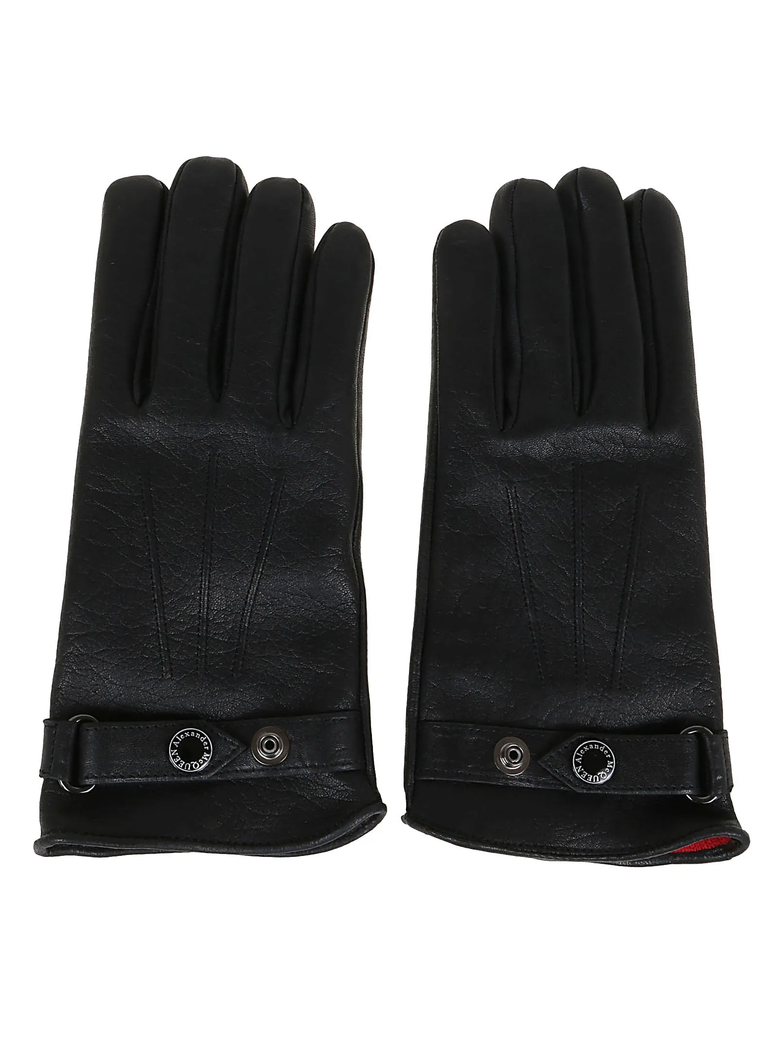 Alexander McQueen Leather Biker Gloves