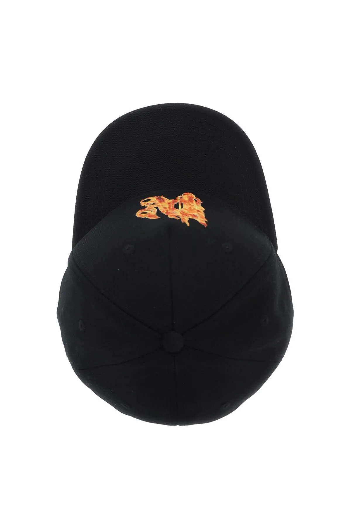 burning monogram baseball cap