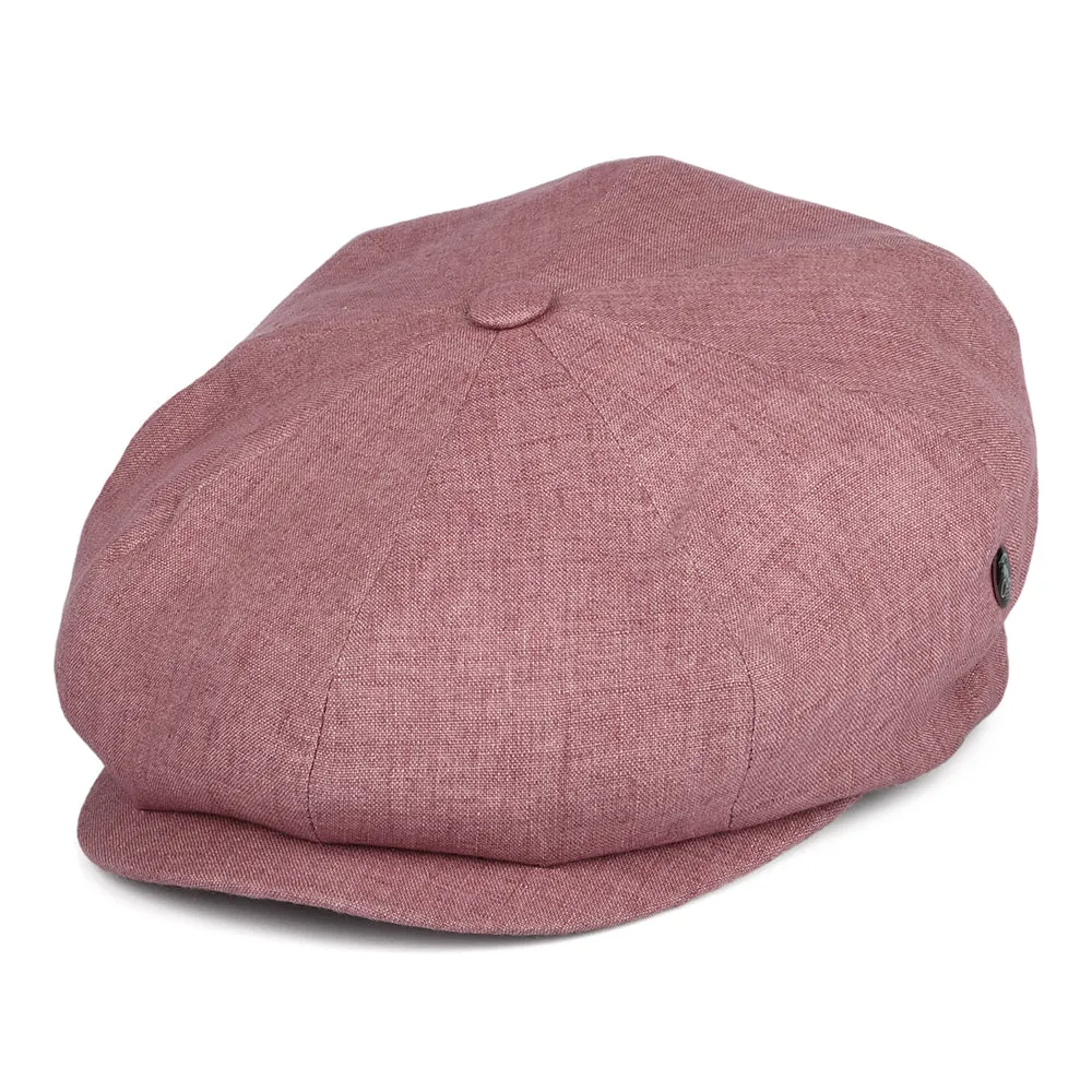 City Sport Linen Newsboy Cap - Washed Red