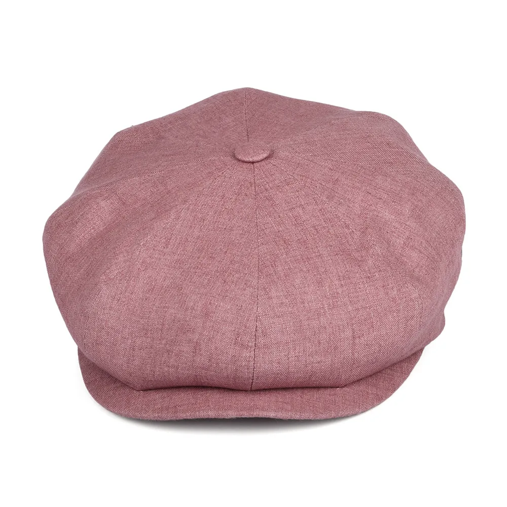 City Sport Linen Newsboy Cap - Washed Red