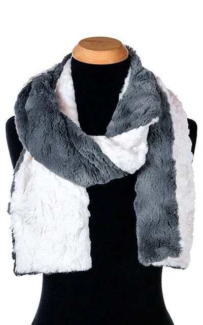 Classic Scarf - Two-Tone, Cuddly Faux Fur in Ivory  Combinations