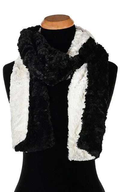 Classic Scarf - Two-Tone, Cuddly Faux Fur in Ivory  Combinations