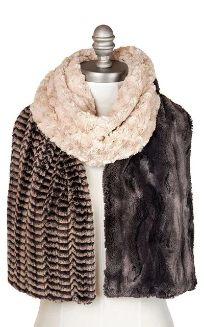 Color Block Scarf - Assorted Faux Fur Combos