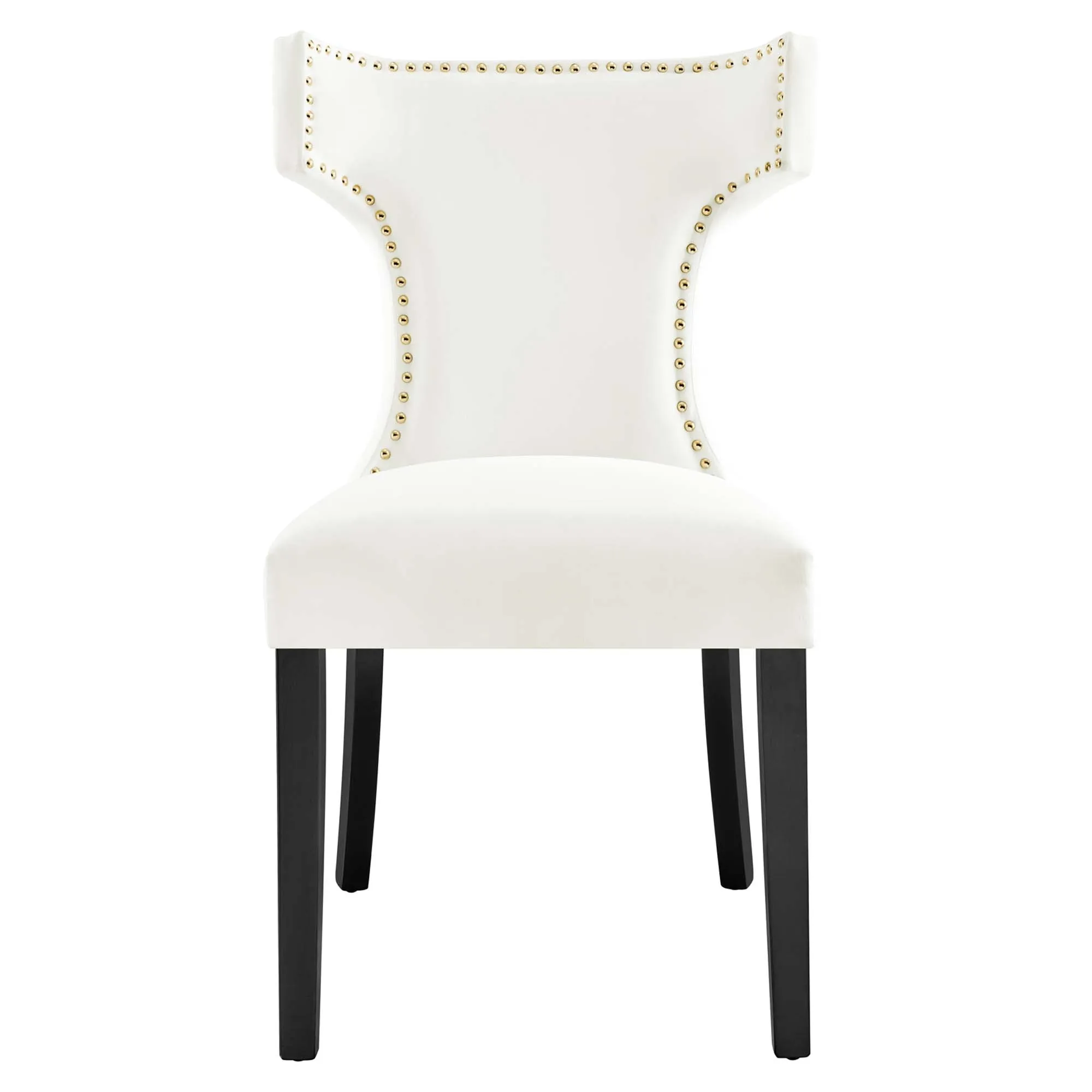 Curve Performance Velvet Dining Chairs - Set of 2 by Modway