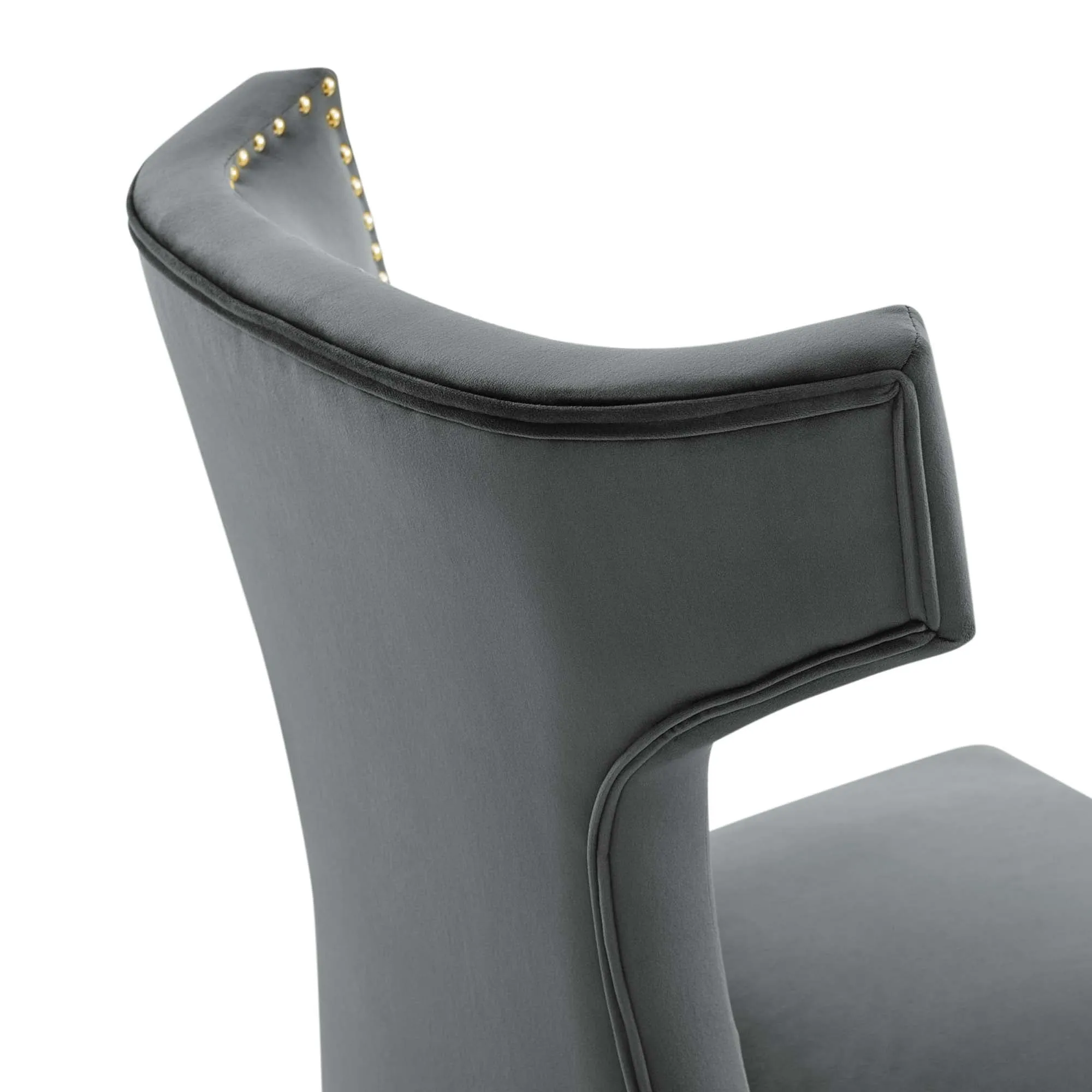 Curve Performance Velvet Dining Chairs - Set of 2 by Modway