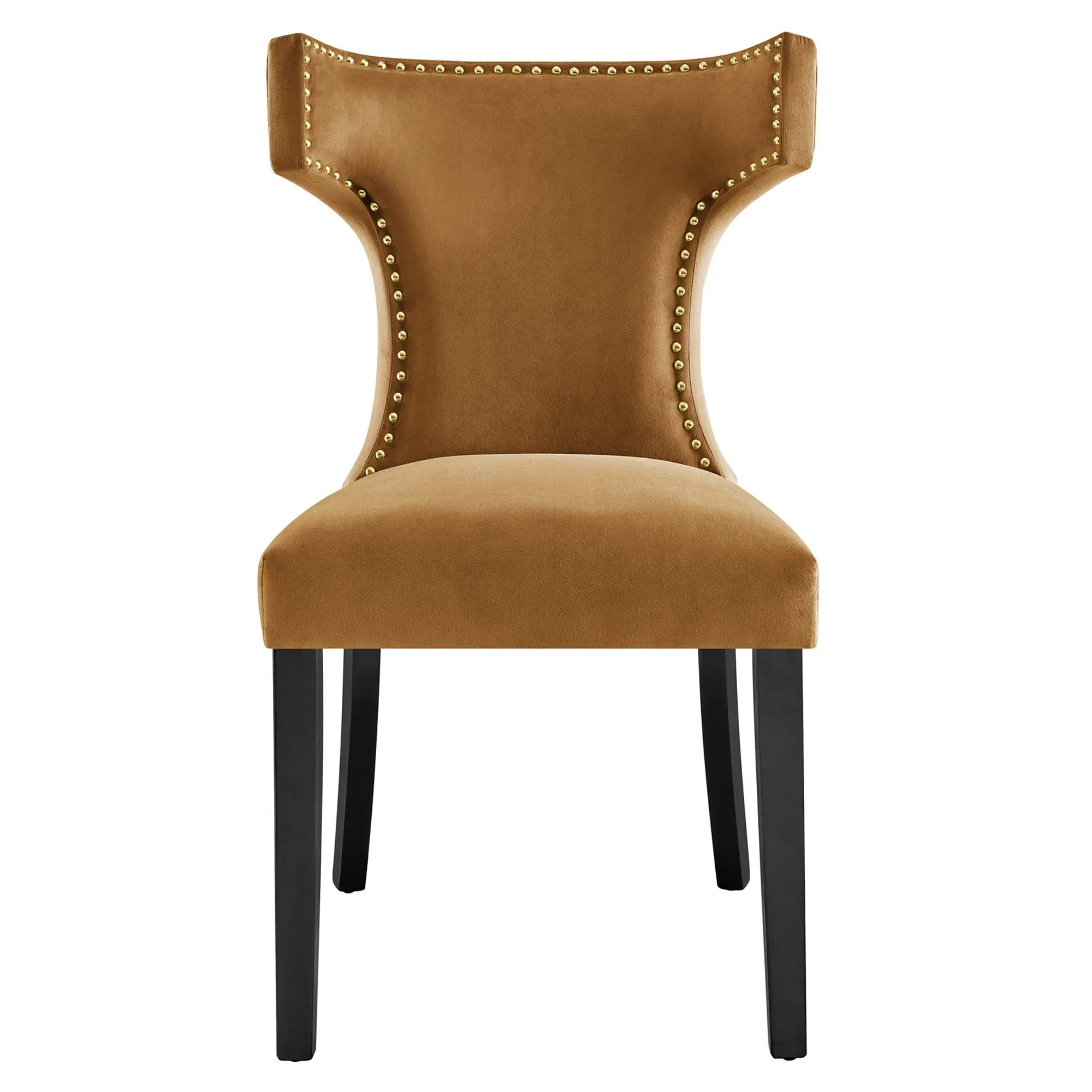 Curve Performance Velvet Dining Chairs - Set of 2 by Modway