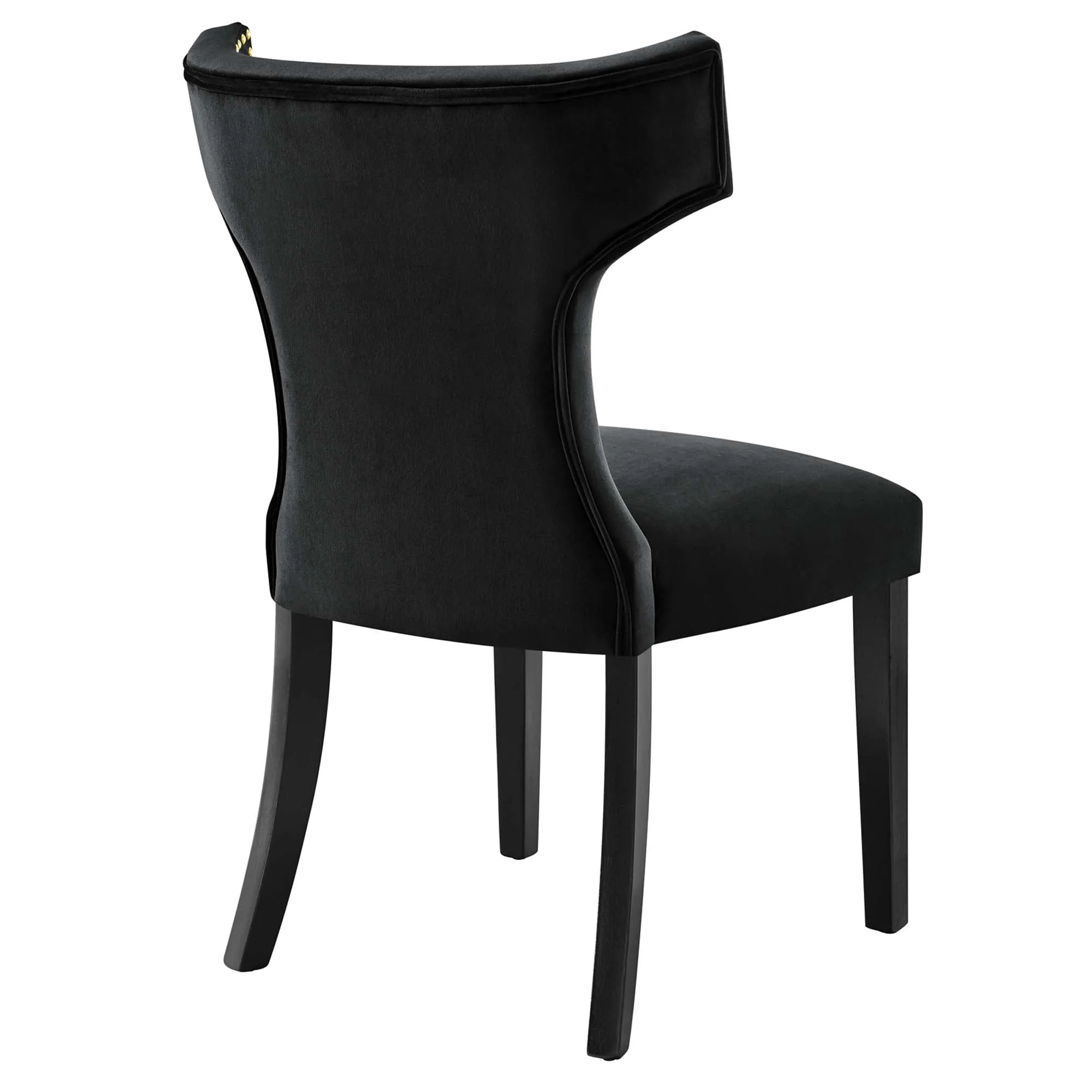 Curve Performance Velvet Dining Chairs - Set of 2 by Modway