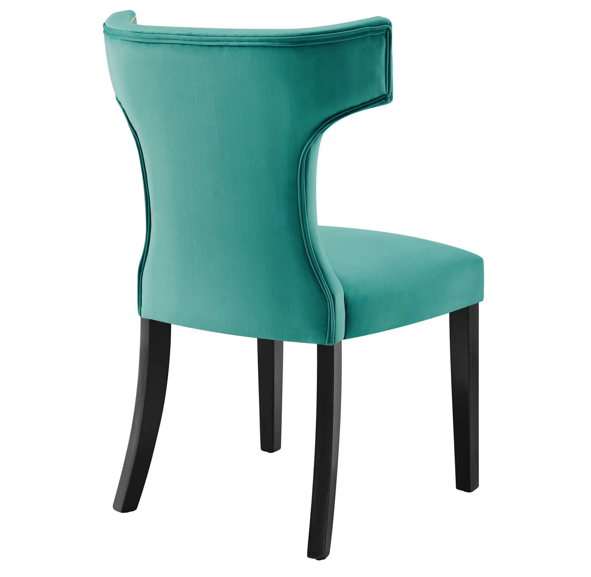 Curve Performance Velvet Dining Chairs - Set of 2 by Modway