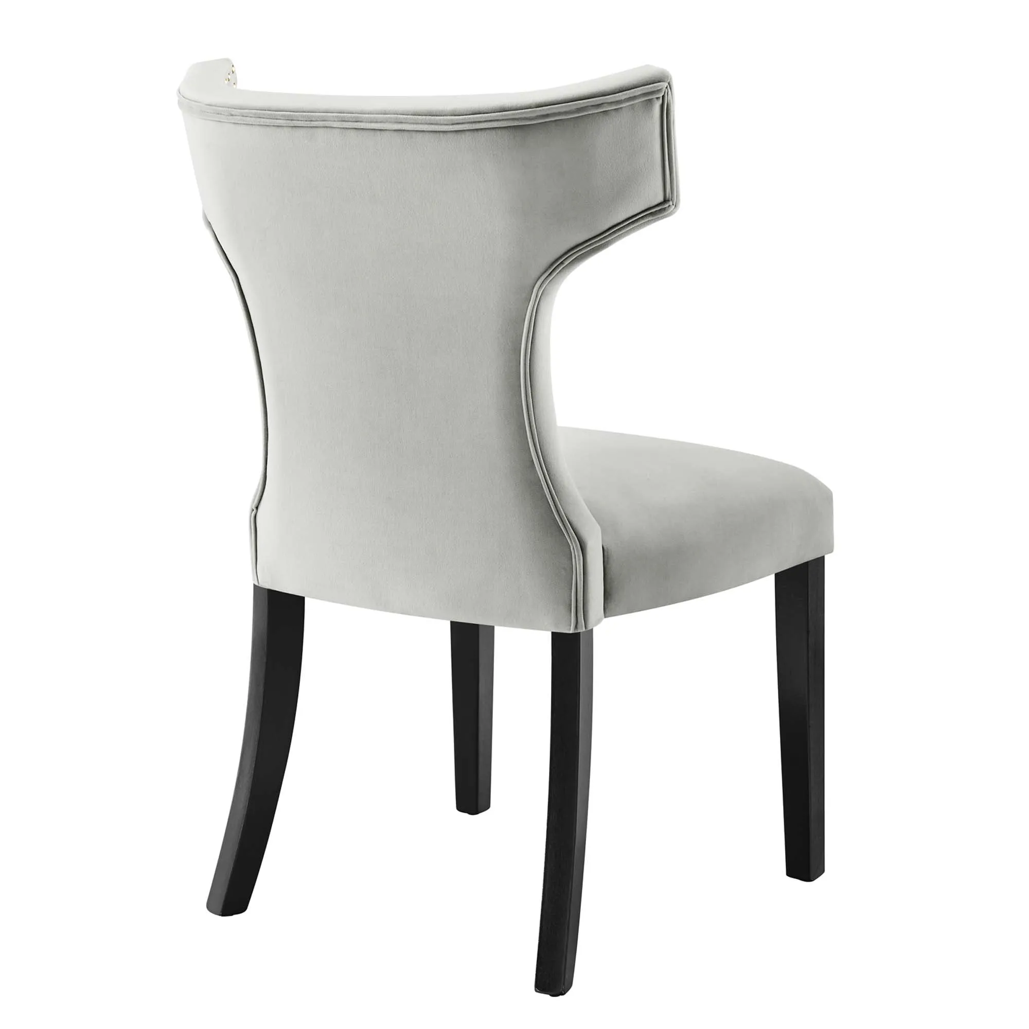 Curve Performance Velvet Dining Chairs - Set of 2 by Modway