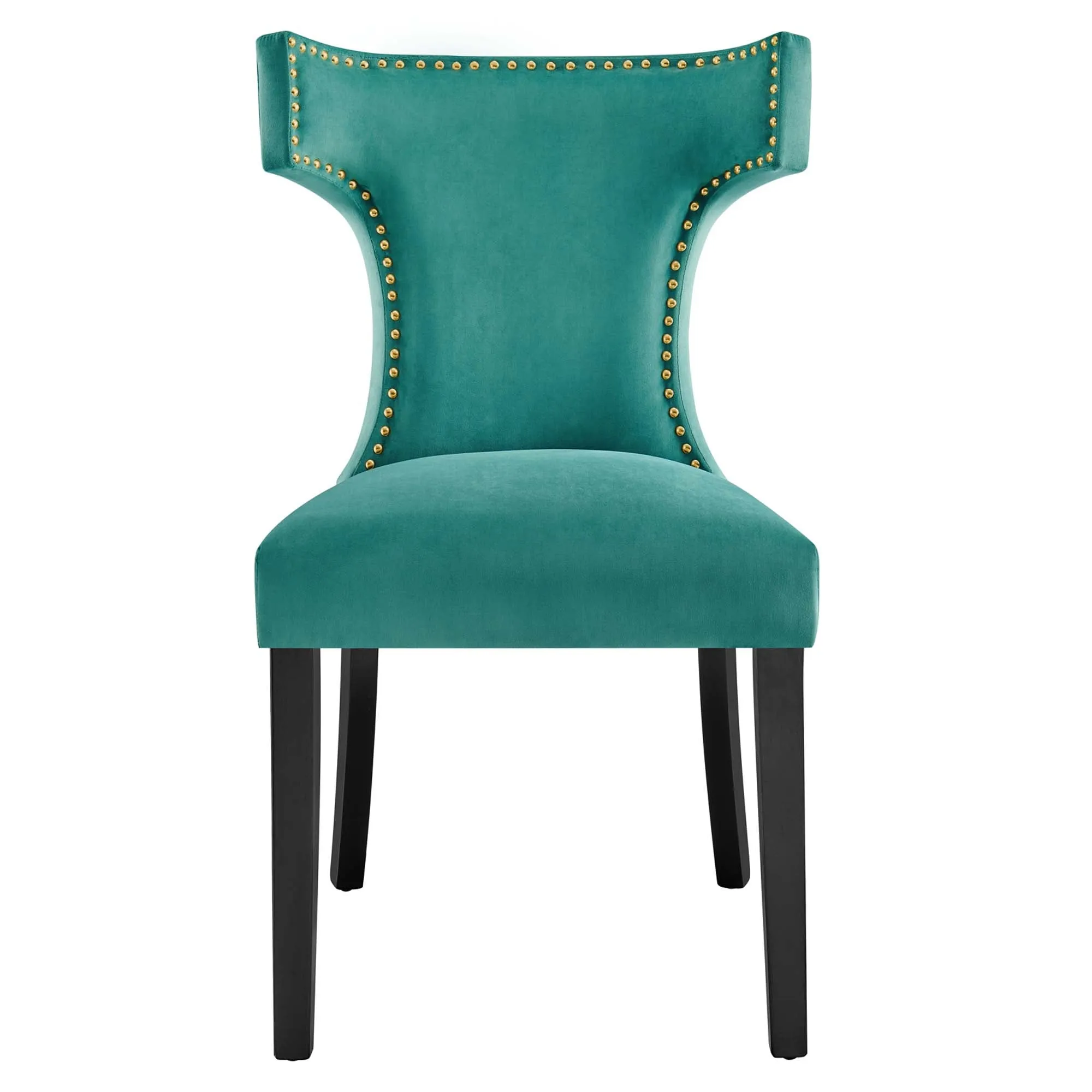 Curve Performance Velvet Dining Chairs - Set of 2 by Modway