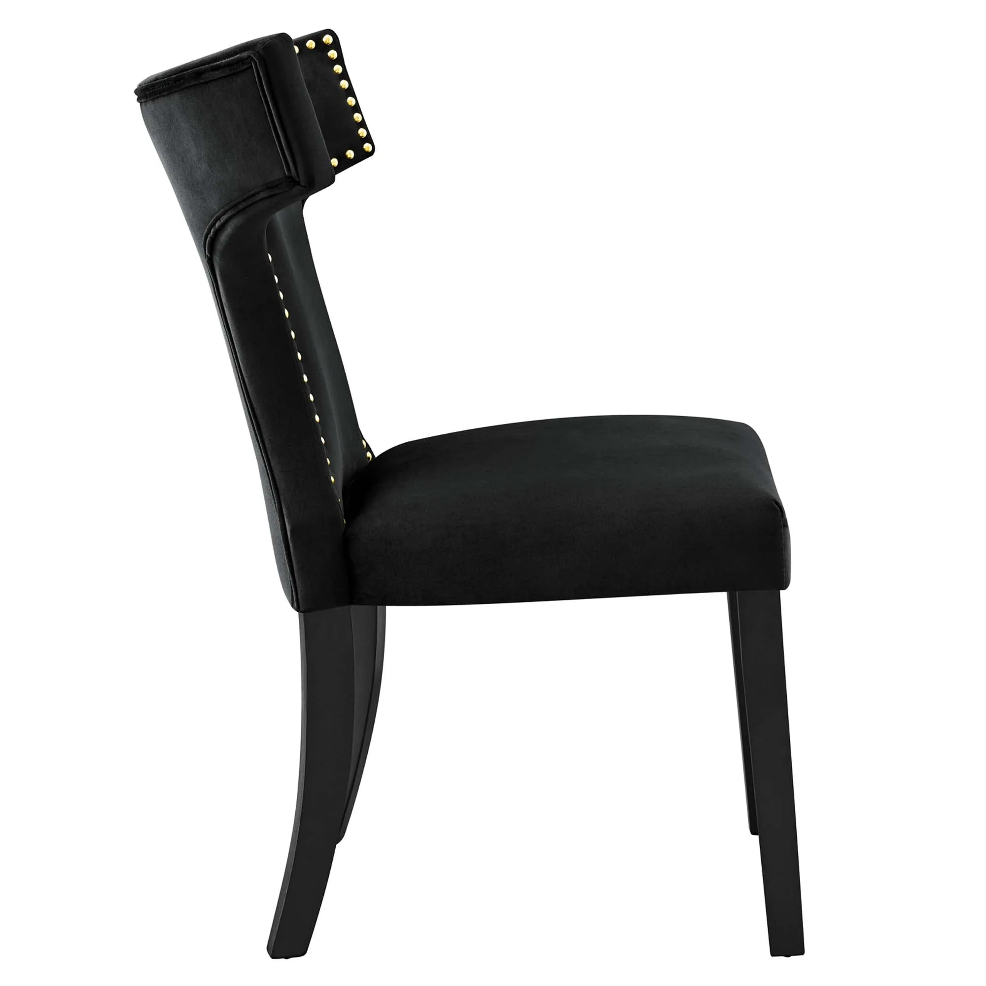 Curve Performance Velvet Dining Chairs - Set of 2 by Modway