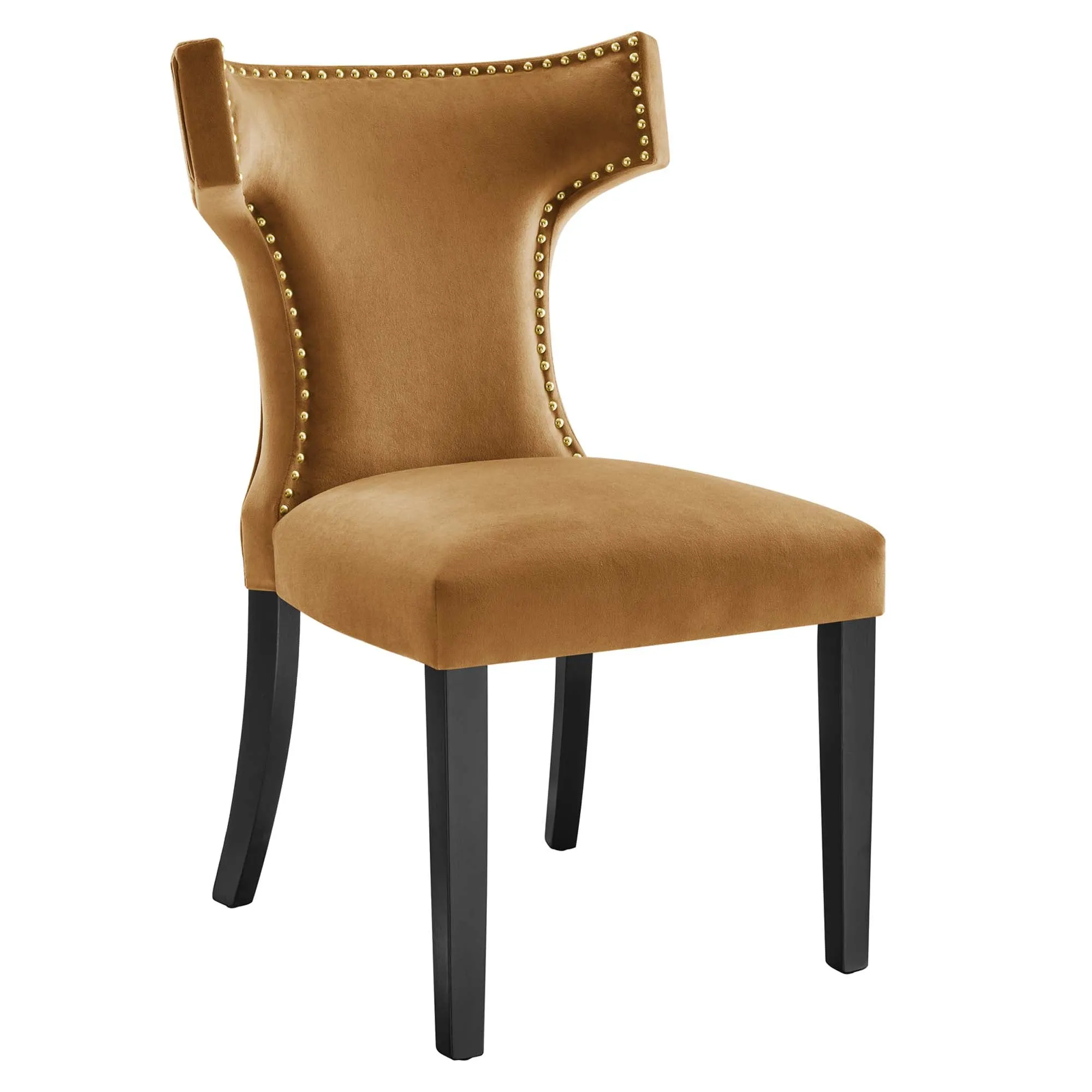 Curve Performance Velvet Dining Chairs - Set of 2 by Modway