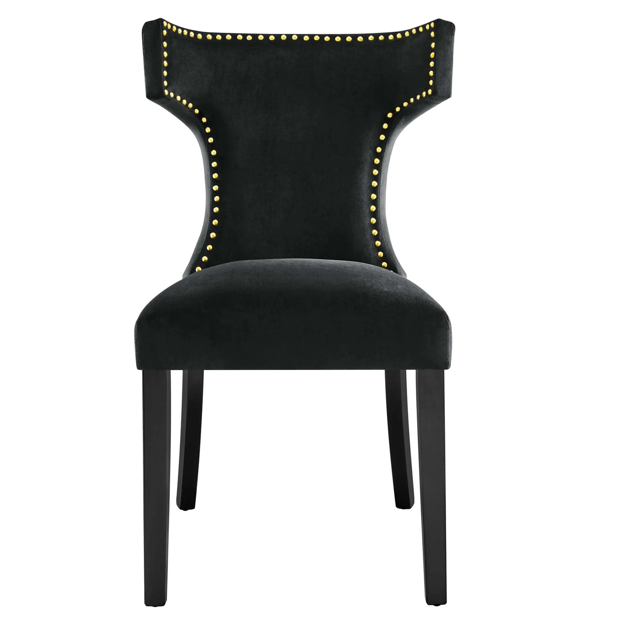 Curve Performance Velvet Dining Chairs - Set of 2 by Modway