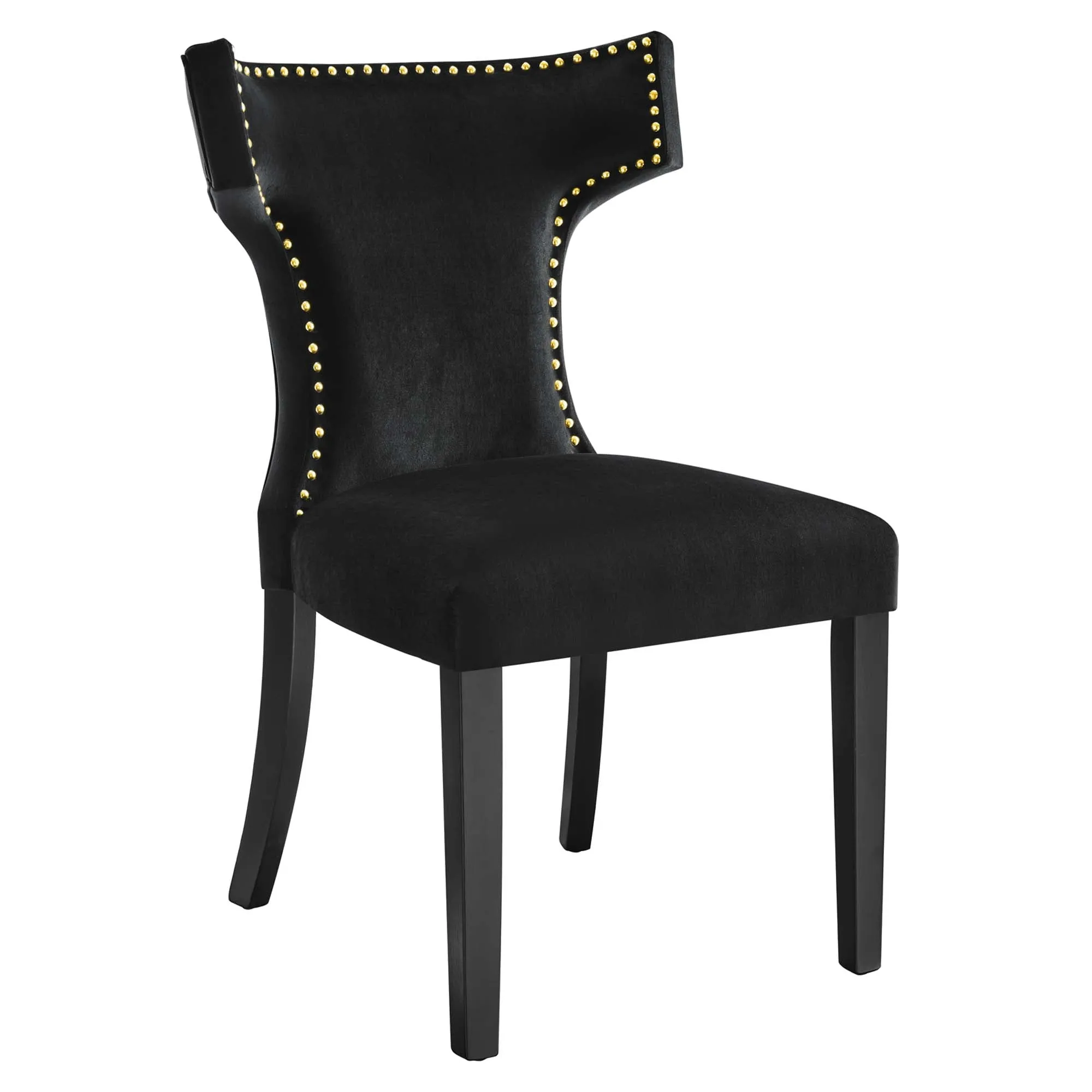 Curve Performance Velvet Dining Chairs - Set of 2 by Modway