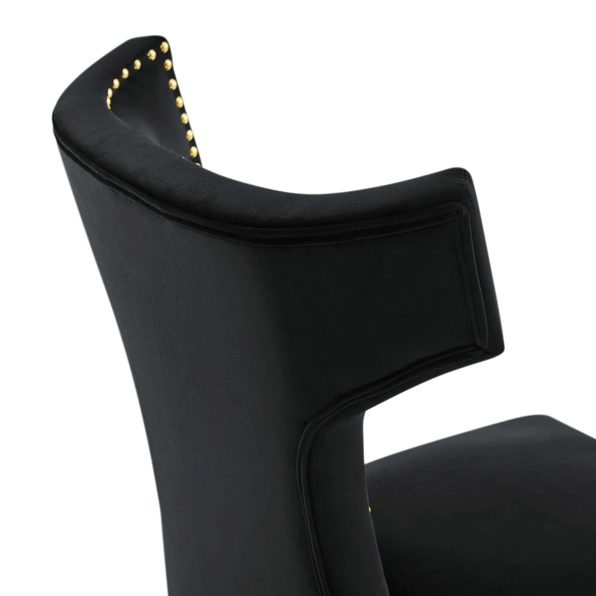 Curve Performance Velvet Dining Chairs - Set of 2 by Modway