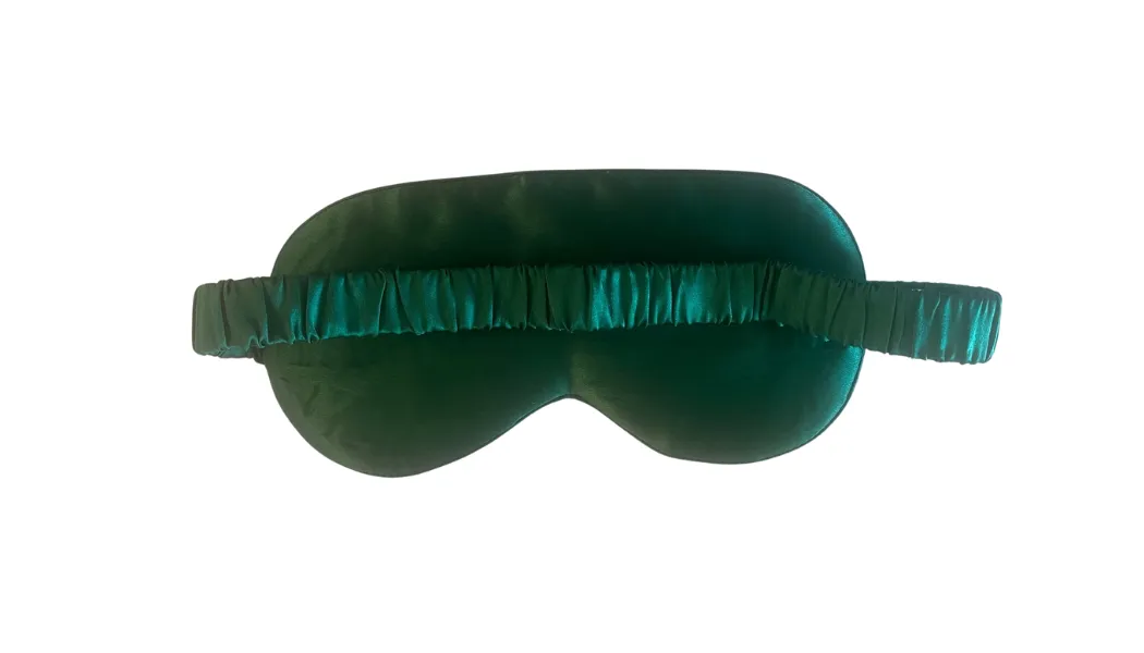 Dark Green Pure Silk Sleep Mask