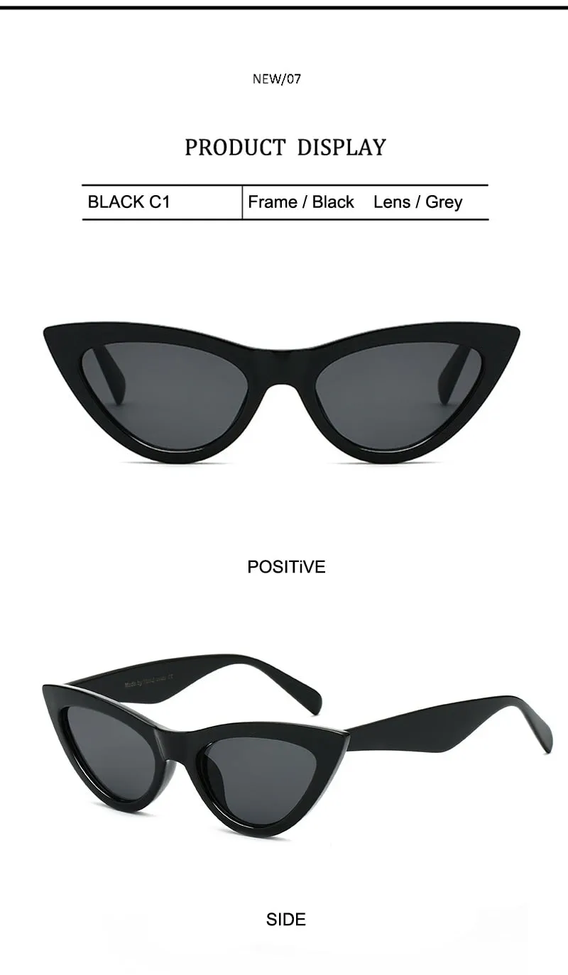 Elegant Gradient Vintage Cat Eye Sunglasses