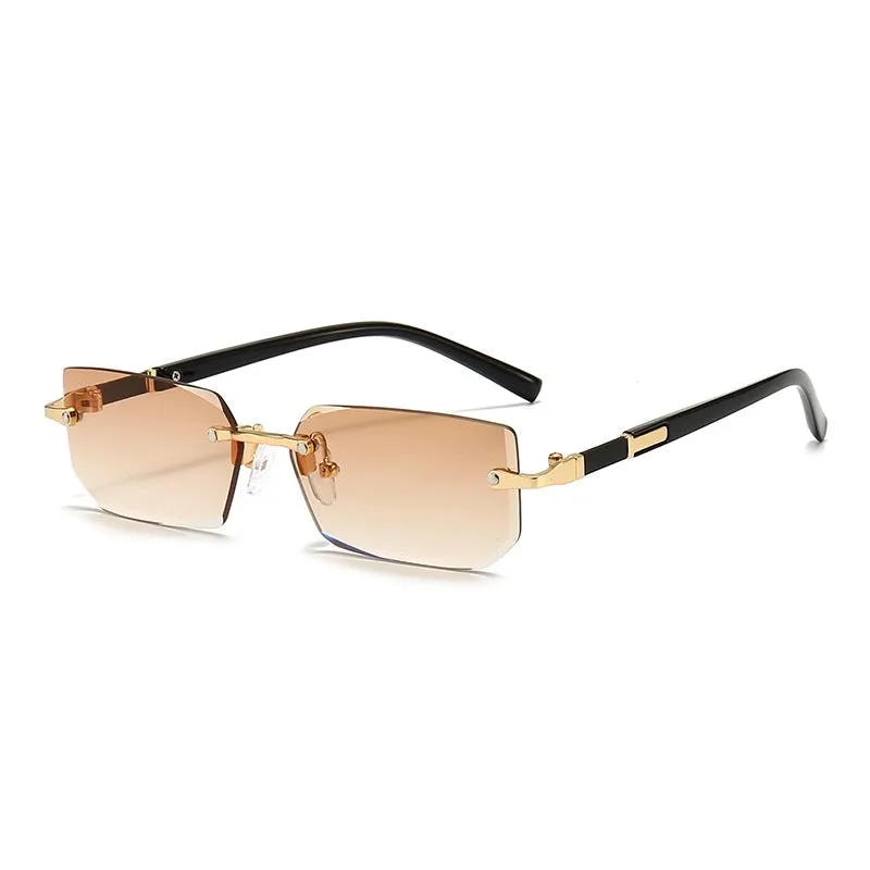 Elegant Lady Geometric Ac Square Frameless Women's Sunglasses