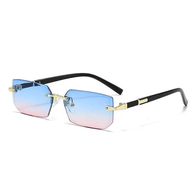 Elegant Lady Geometric Ac Square Frameless Women's Sunglasses