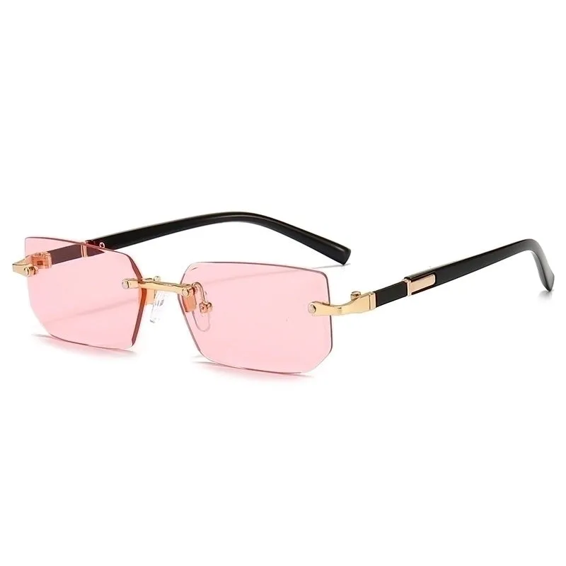 Elegant Lady Geometric Ac Square Frameless Women's Sunglasses