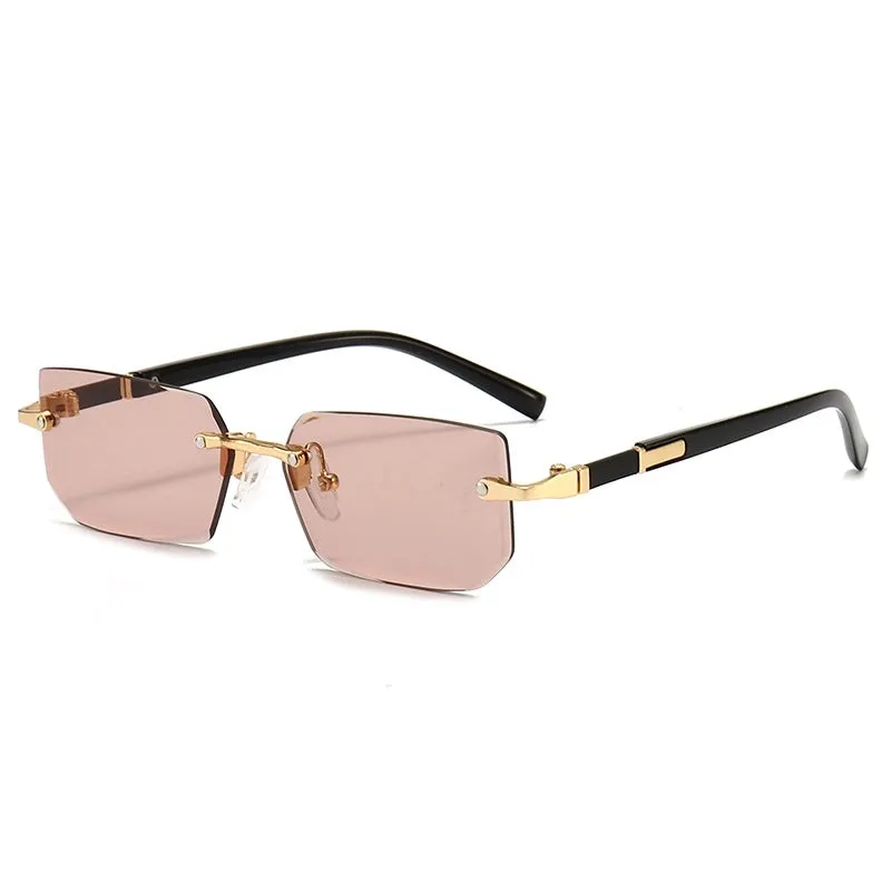 Elegant Lady Geometric Ac Square Frameless Women's Sunglasses