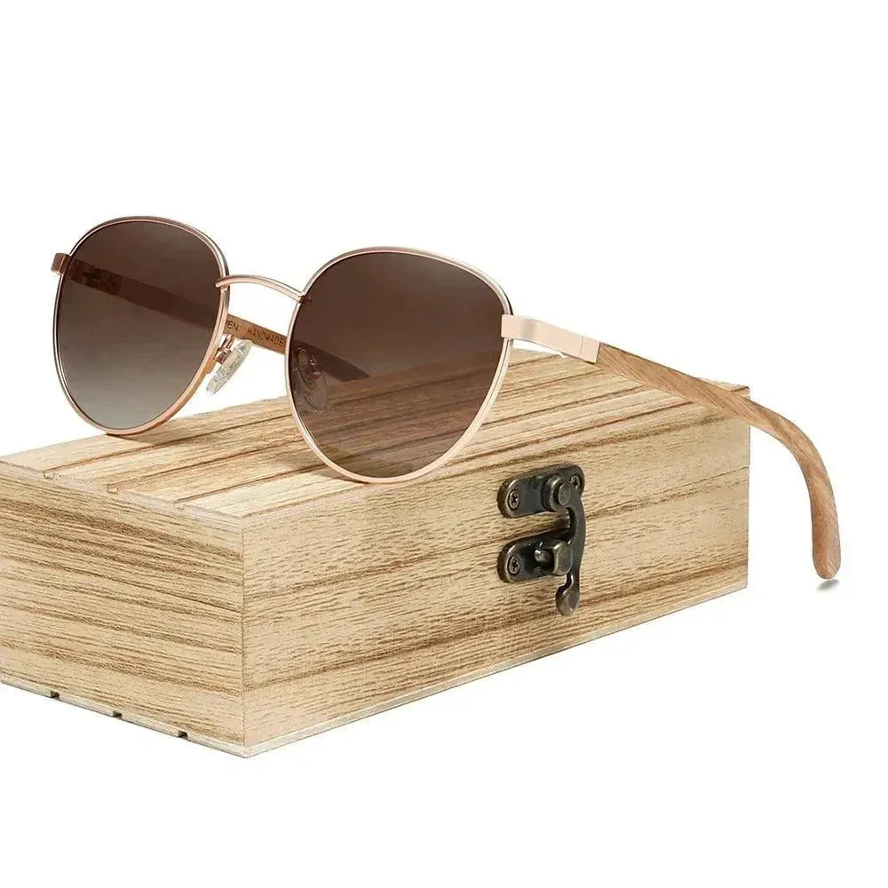 Elegant Wooden Polarized Sunglasses