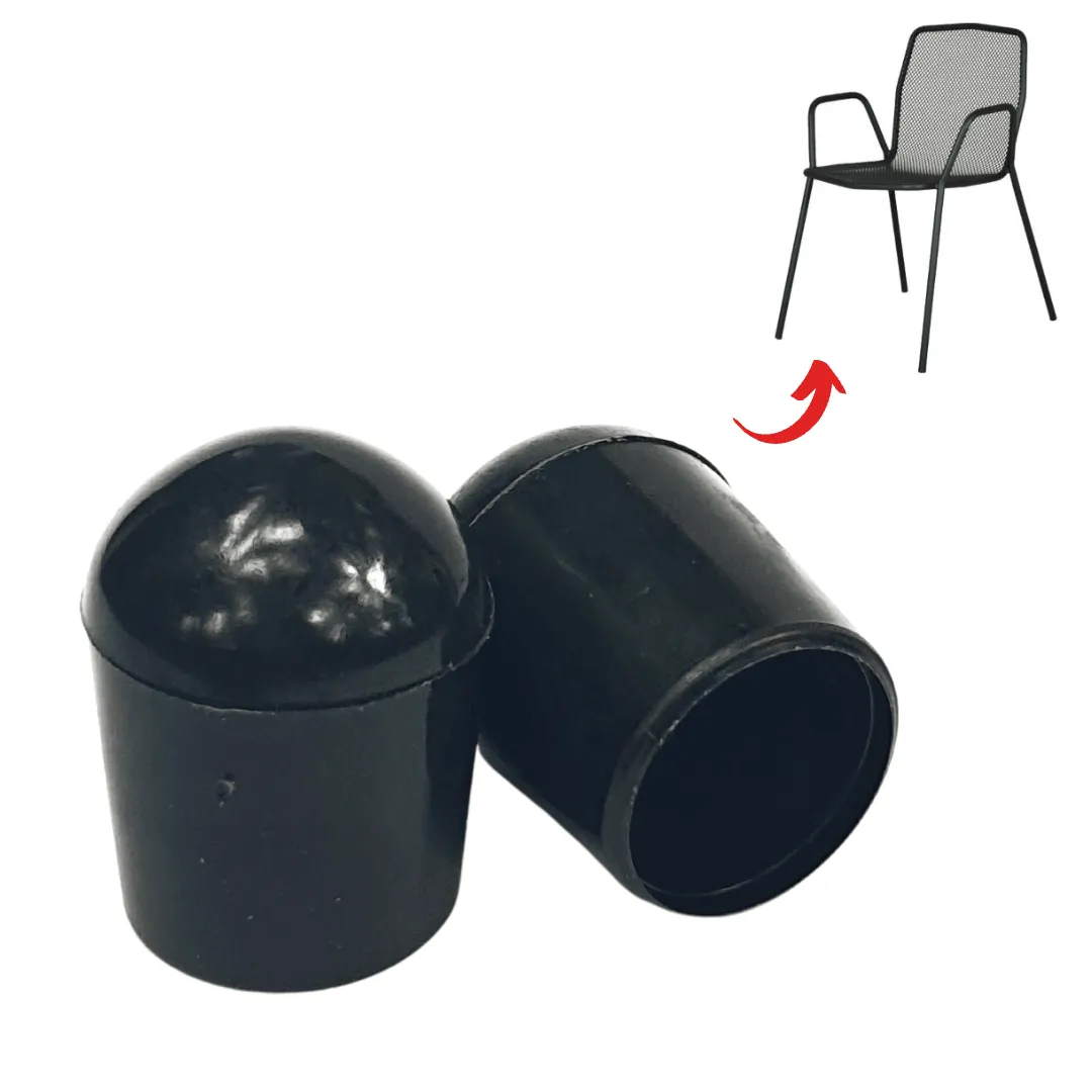 External Domed Black Chair Cap