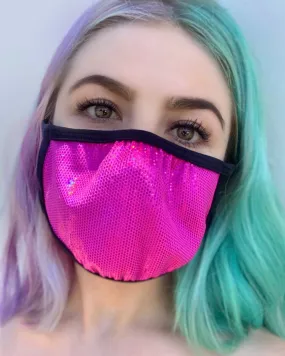 Fuchsia Fury Velvet Face Mask