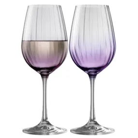 Galway Crystal Erne Wine Set of 2 in Amethyst