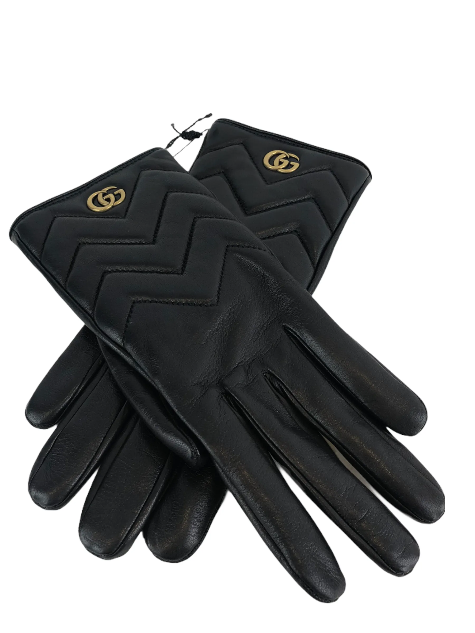 Gucci Black Leather Gloves