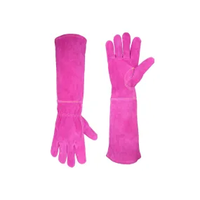 Handlandy Ladies Leather Gardening Gloves Long Cuff Gauntlet 508890