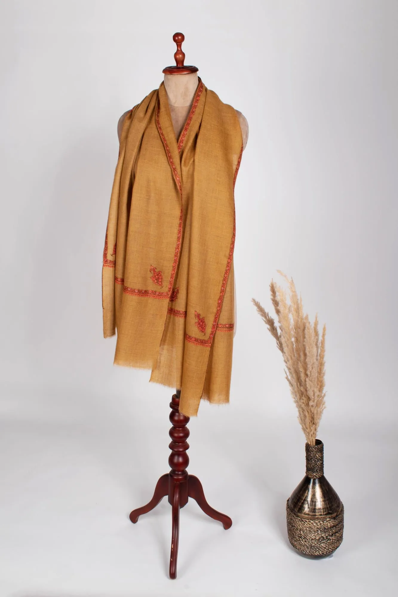 Hashia Embroidered Cashmere Wrap - LIVERMORE