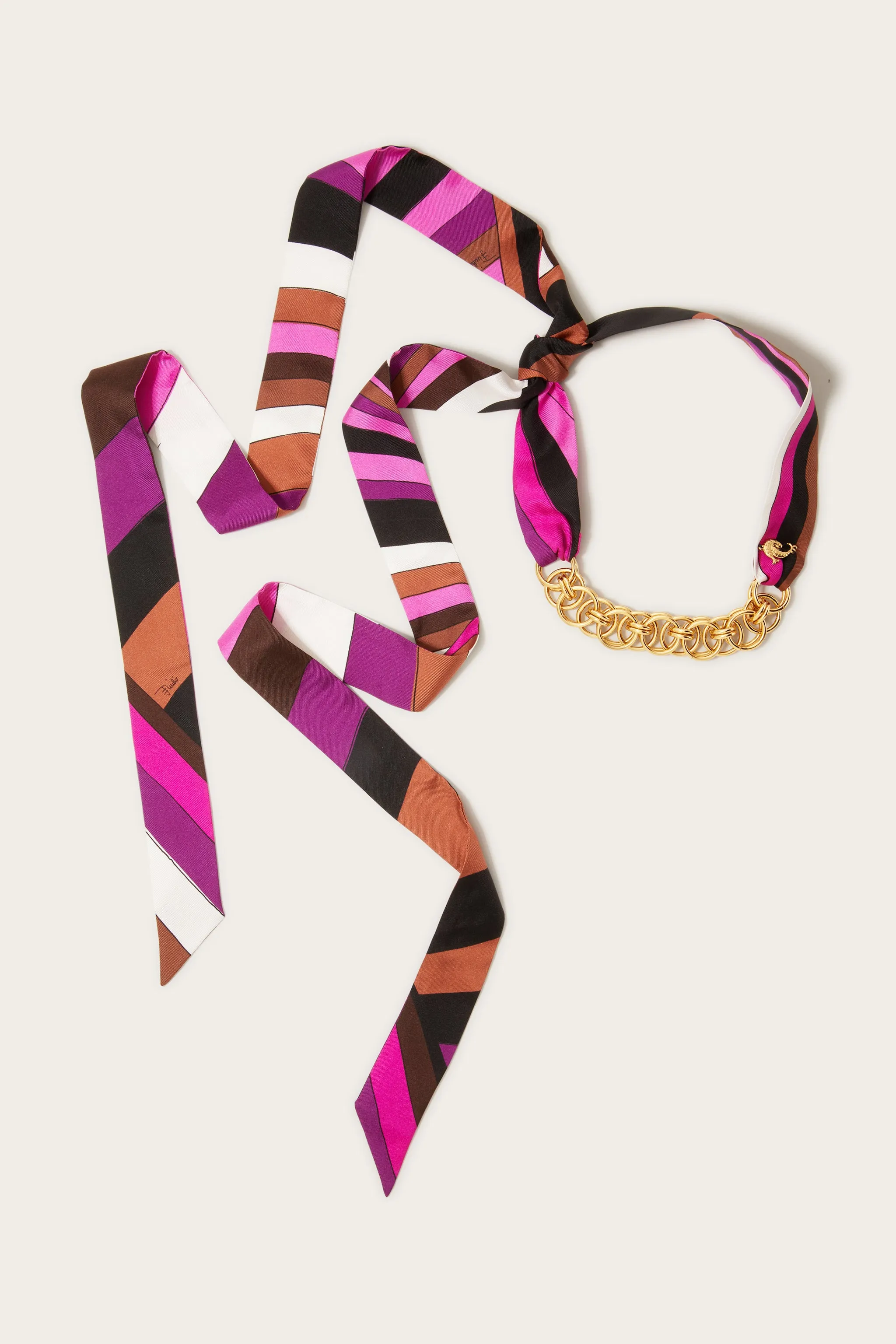 Iride-Print Chain Necklace