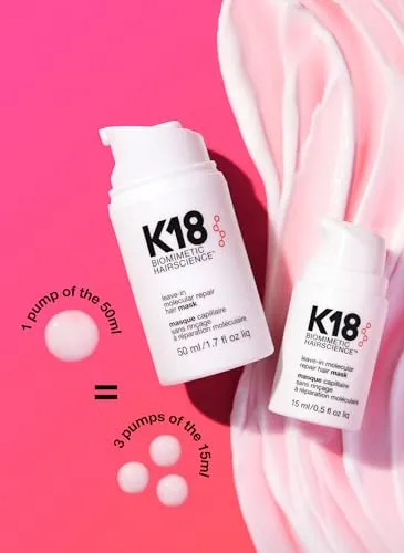 K18 Mini Leave-In Molecular Repair Hair Mask Treatment to Repair Damaged Hair