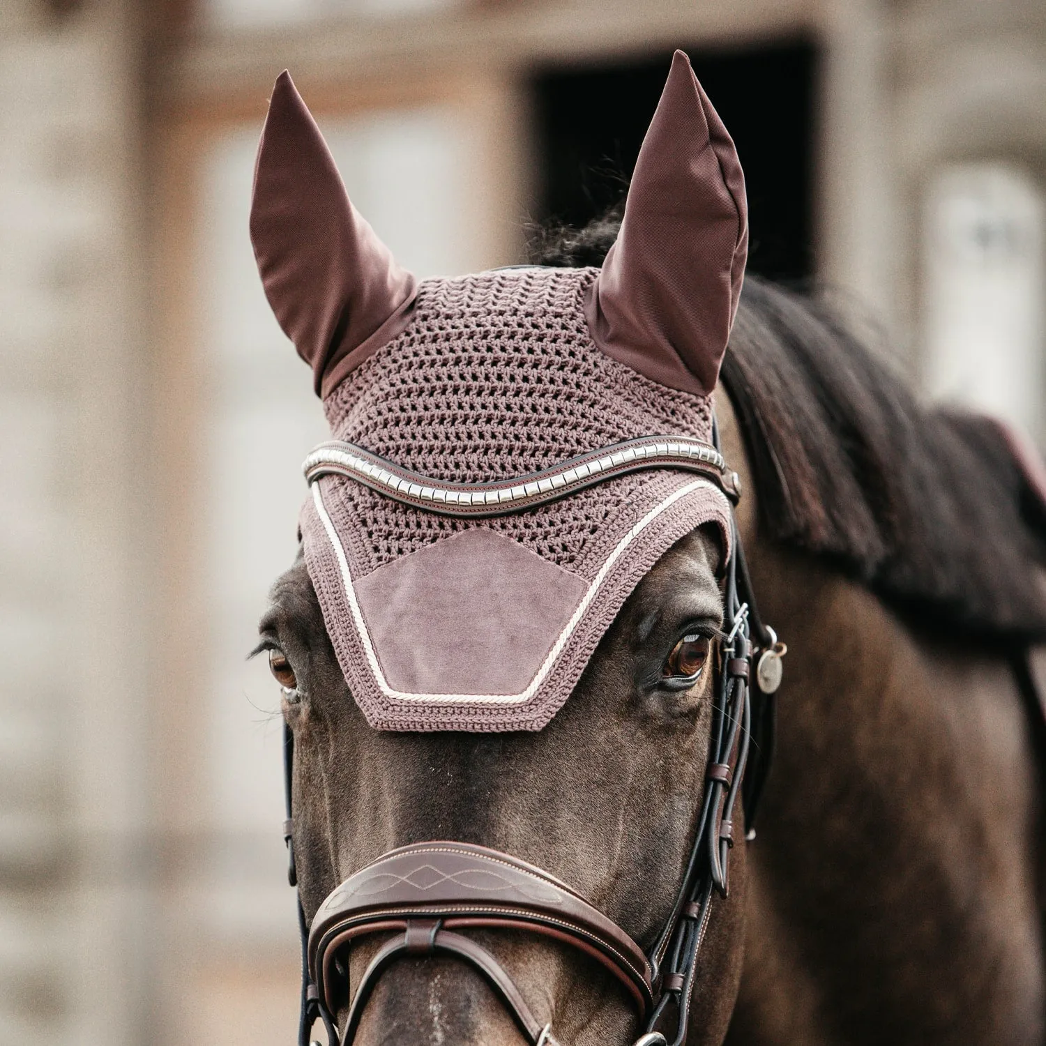 Kentucky Horsewear Wellington Velvet Fly Veil - Light Purple