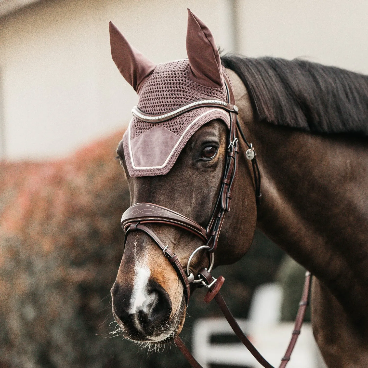 Kentucky Horsewear Wellington Velvet Fly Veil - Light Purple