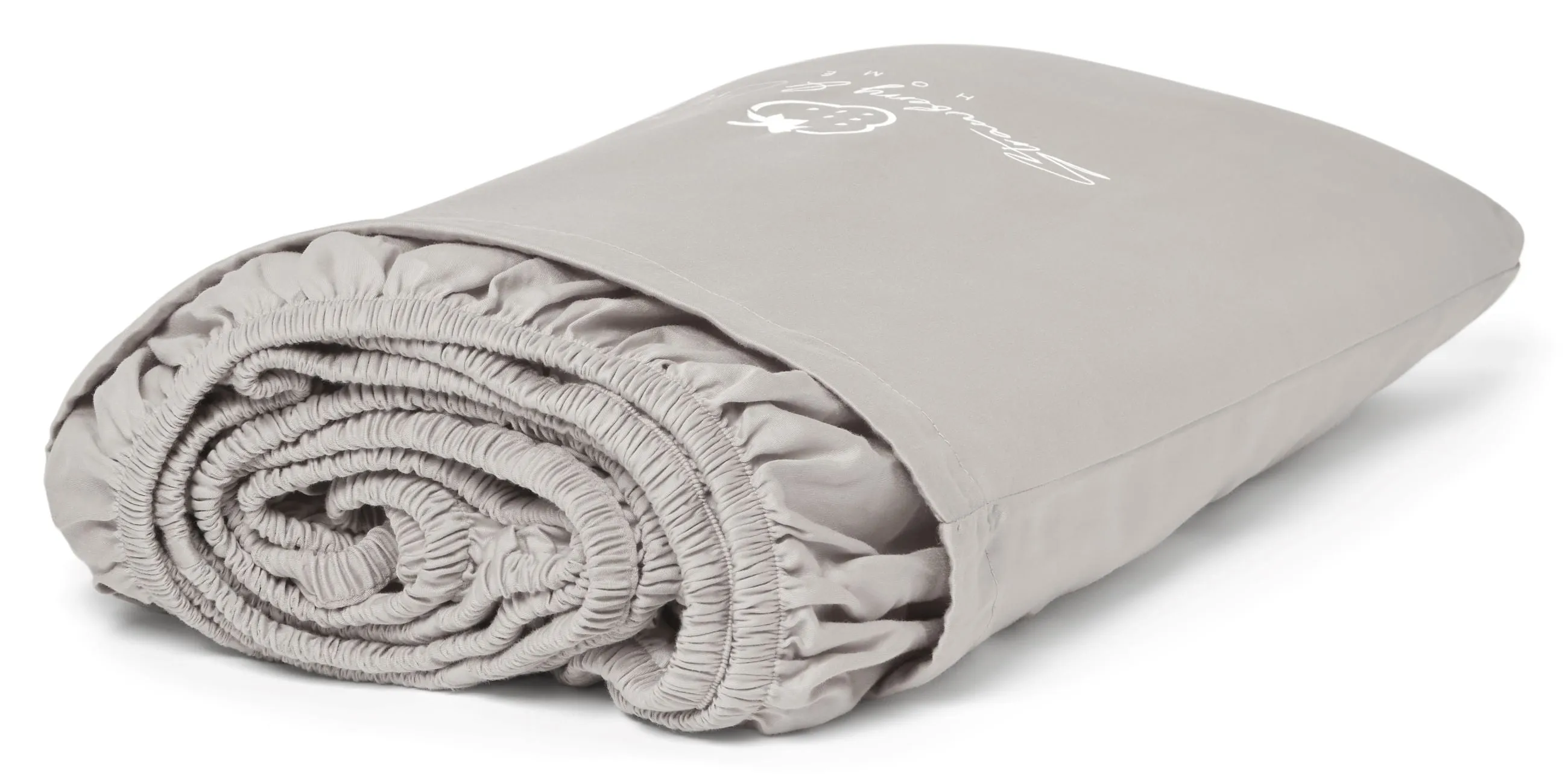 Light Grey Fitted Sheet: 100% Organic Cotton