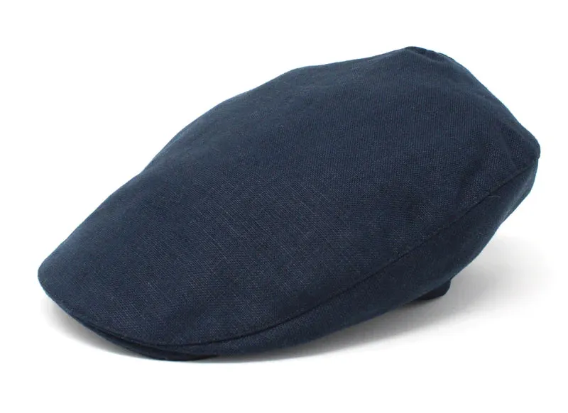 Linen Donegal Touring Cap - Navy