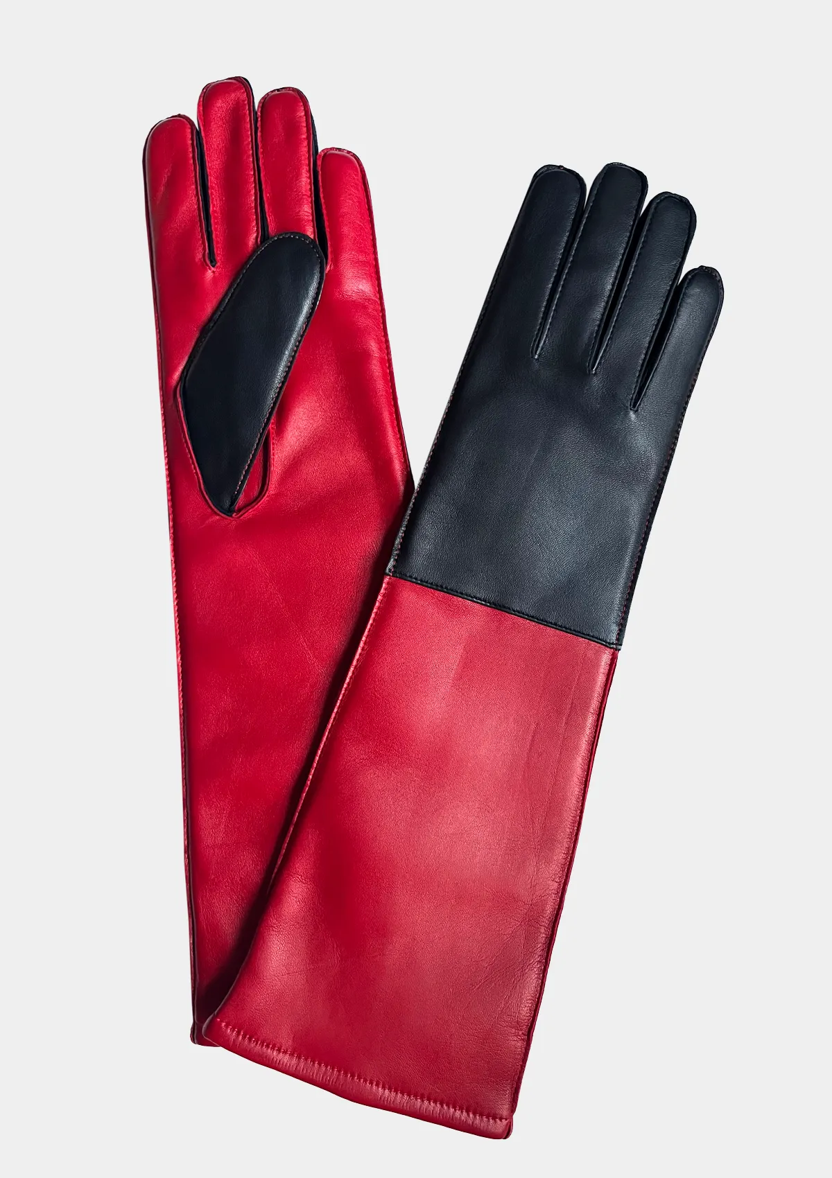 MEN'S RED & BLACK COLOR BLOCK GLOVES