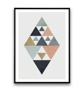 Minimalist watercolor abstract print