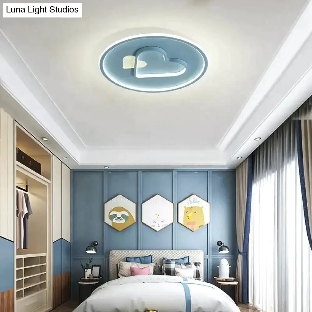 Modern Minimalist Bedroom Love LED Ceiling Lamp