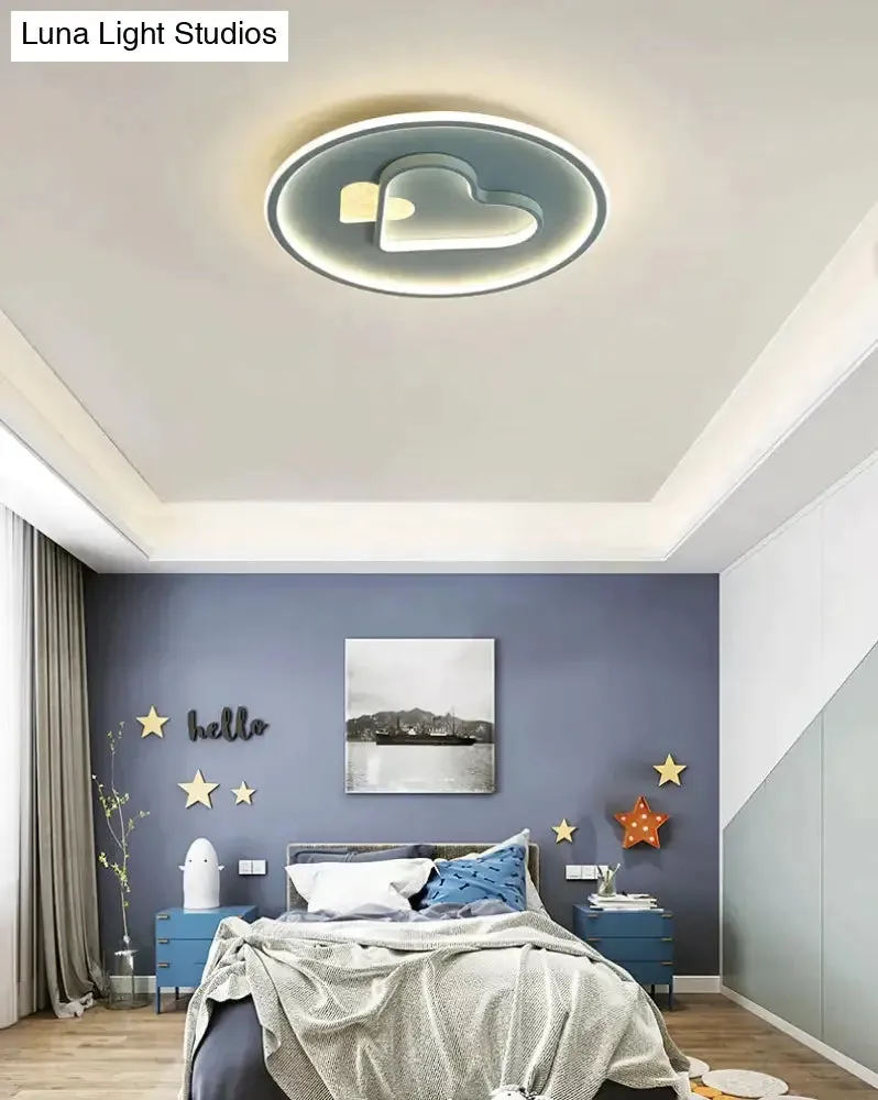 Modern Minimalist Bedroom Love LED Ceiling Lamp