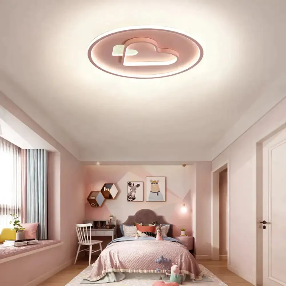 Modern Minimalist Bedroom Love LED Ceiling Lamp