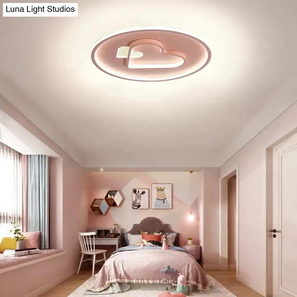 Modern Minimalist Bedroom Love LED Ceiling Lamp