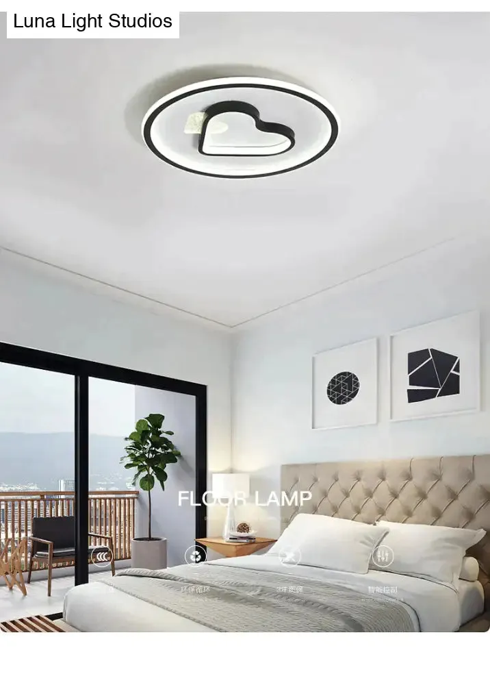 Modern Minimalist Bedroom Love LED Ceiling Lamp