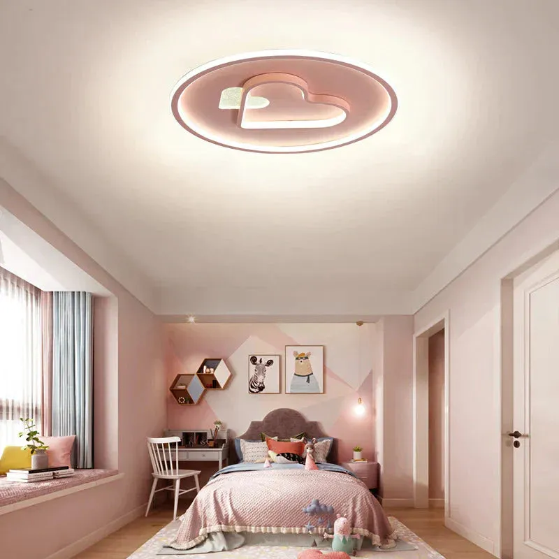 Modern Minimalist Bedroom Love LED Ceiling Lamp