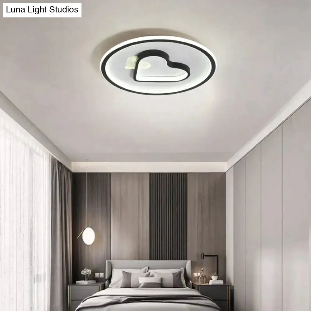 Modern Minimalist Bedroom Love LED Ceiling Lamp