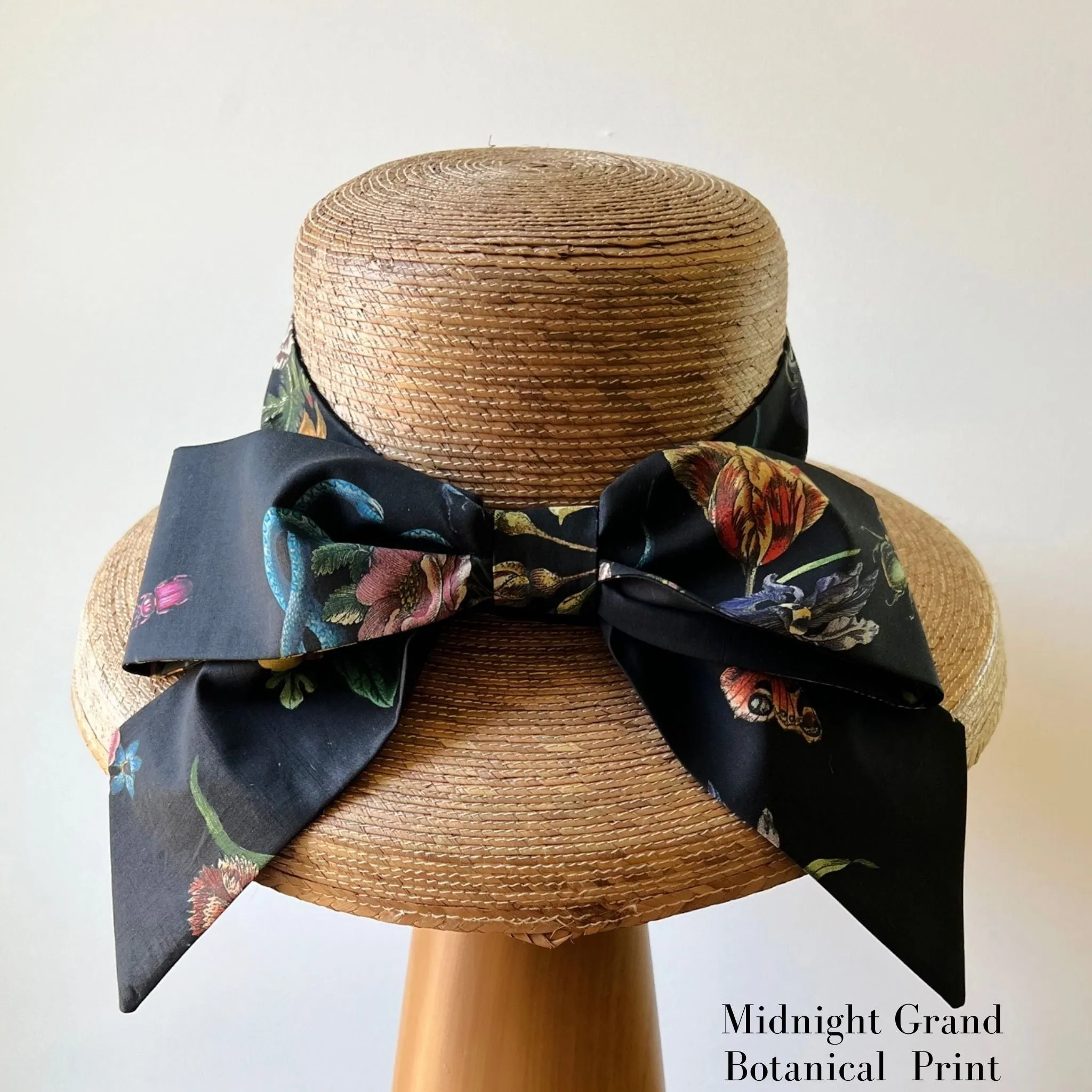 Molly Goodall Midnight Grand Botanical Middy Bow Hatband